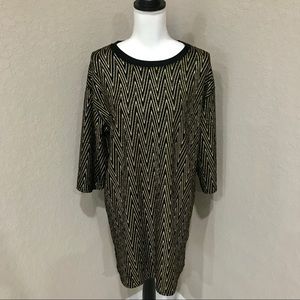 Metallic Gold & Black Dress